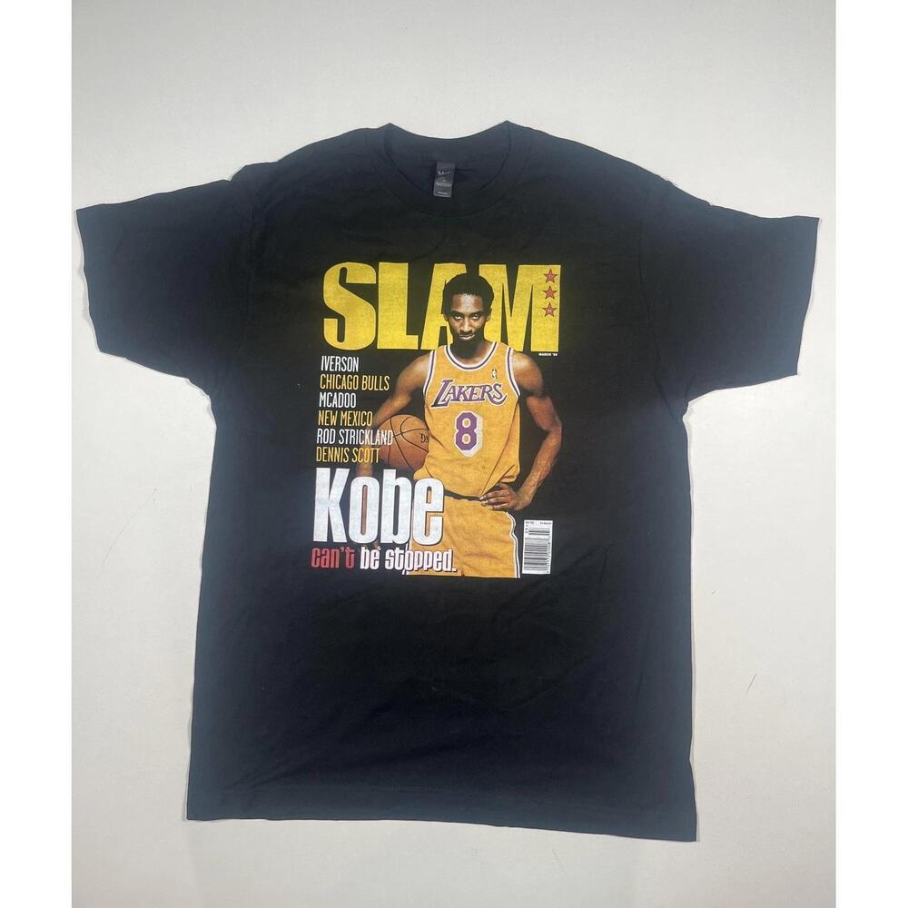 Los Angeles Lakers Shirt Mens Large Black Nba Basketball Kobe Bryant 8 Mo Fine